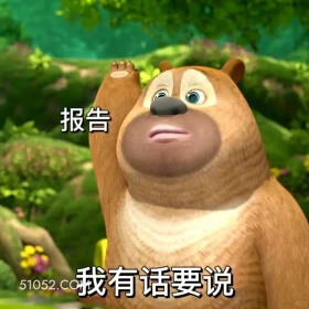 我有话要说 熊出没 动画片 熊大熊二 光头强 搞笑表情