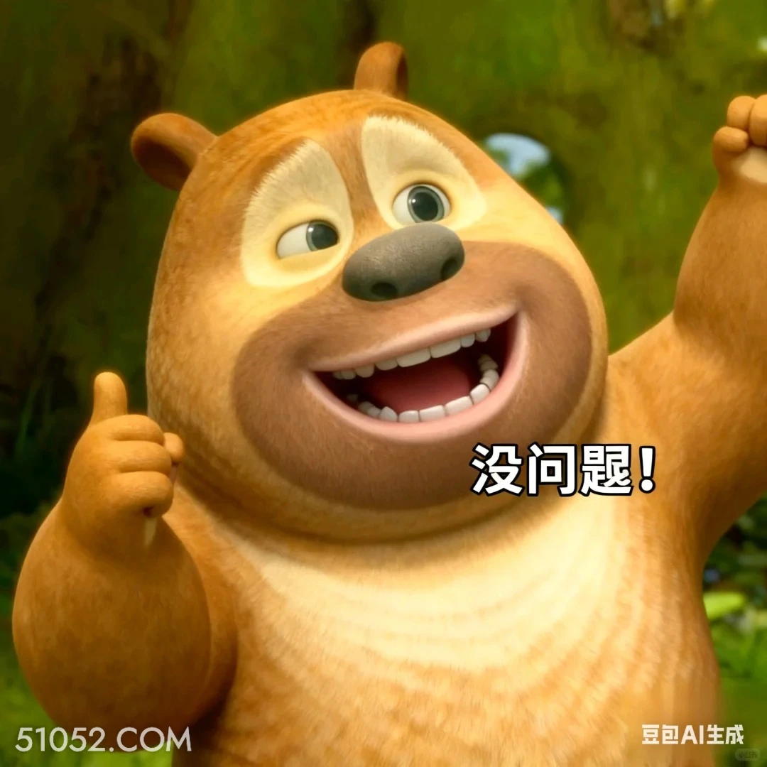 没问题 熊出没 动画片 熊大熊二 光头强 搞笑表情