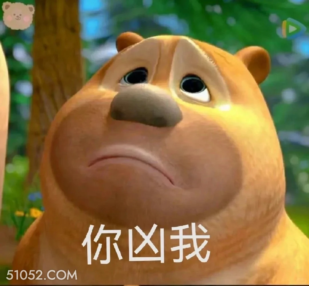 你凶我 熊出没 动画片 熊大熊二 光头强 搞笑表情