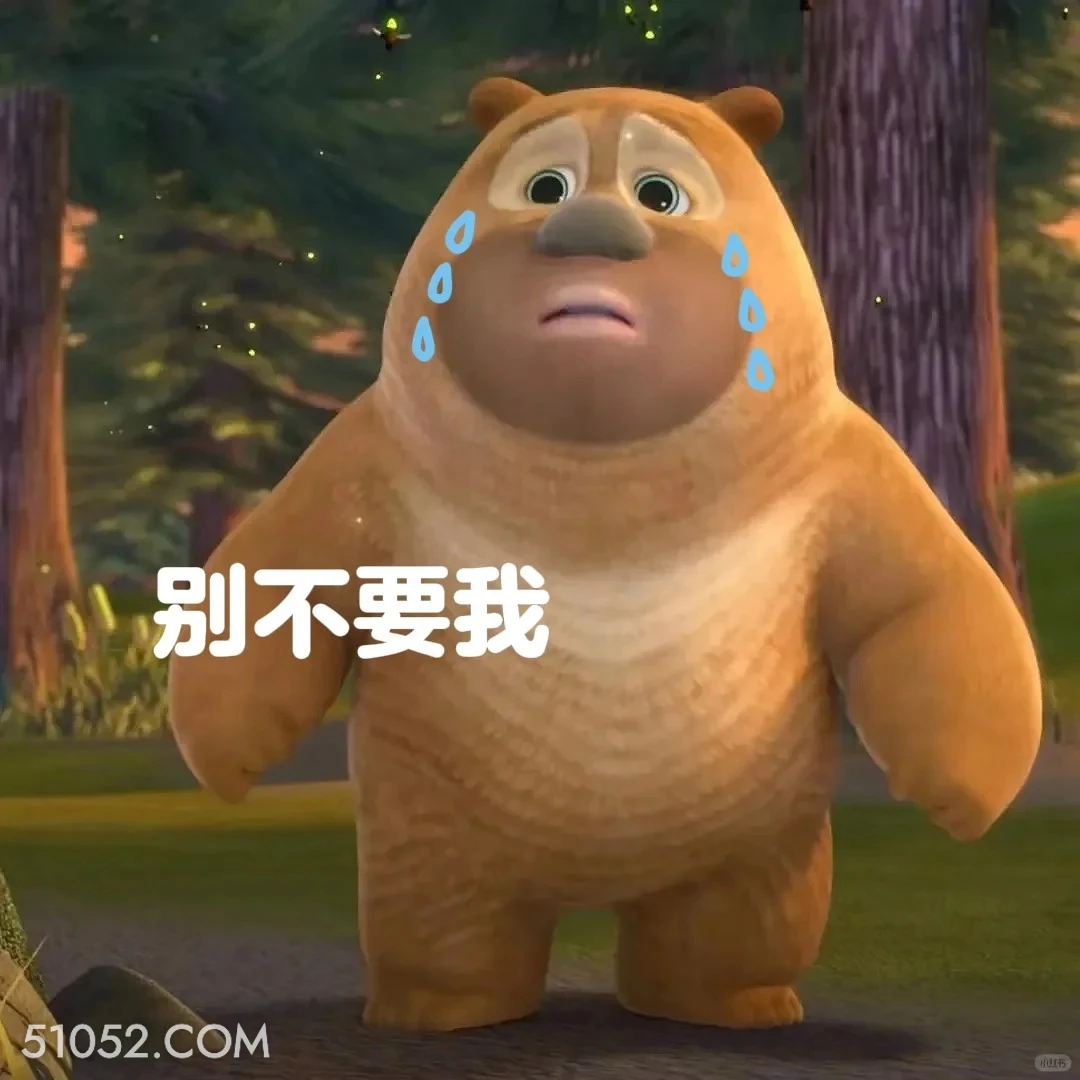 别不要我 熊出没 动画片 熊大熊二 光头强 搞笑表情