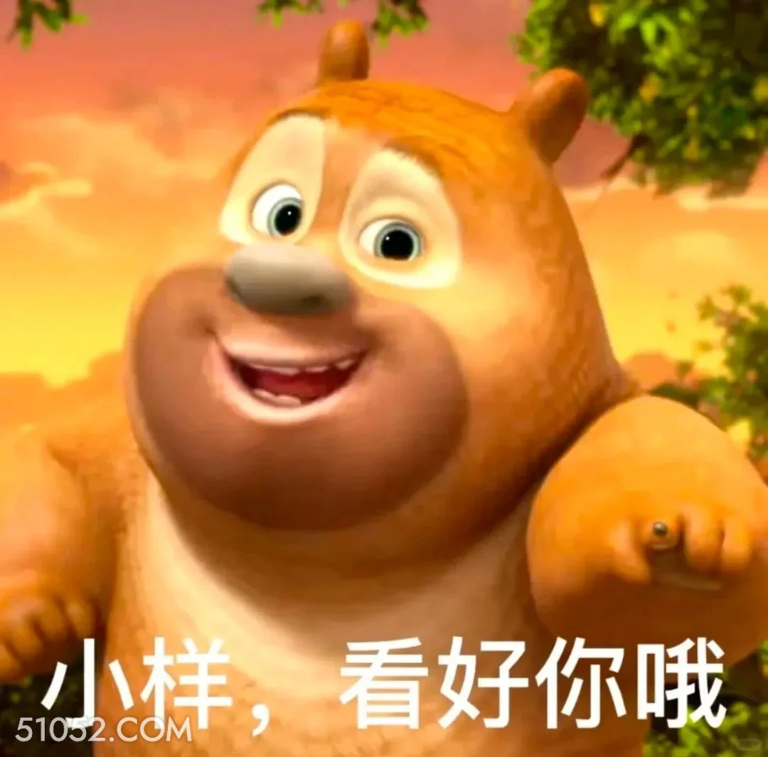 看好你哦 熊出没 动画片 熊大熊二 光头强 搞笑表情