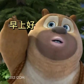 早上好 熊出没 动画片 熊大熊二 光头强 搞笑表情