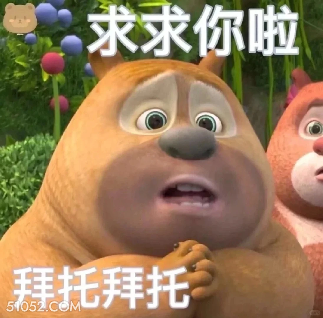 求求你啦 熊出没 动画片 熊大熊二 光头强 搞笑表情