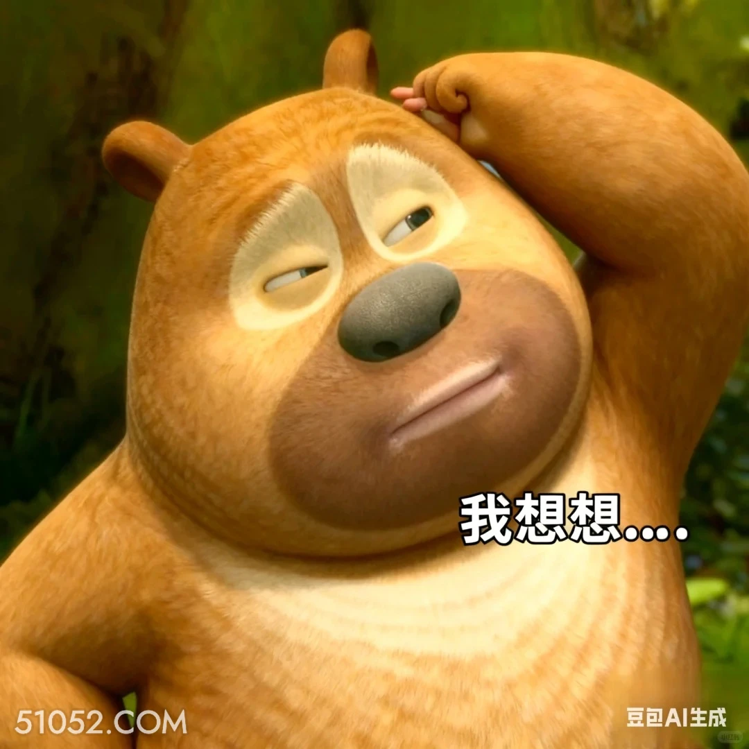 我想想 熊出没 动画片 熊大熊二 光头强 搞笑表情
