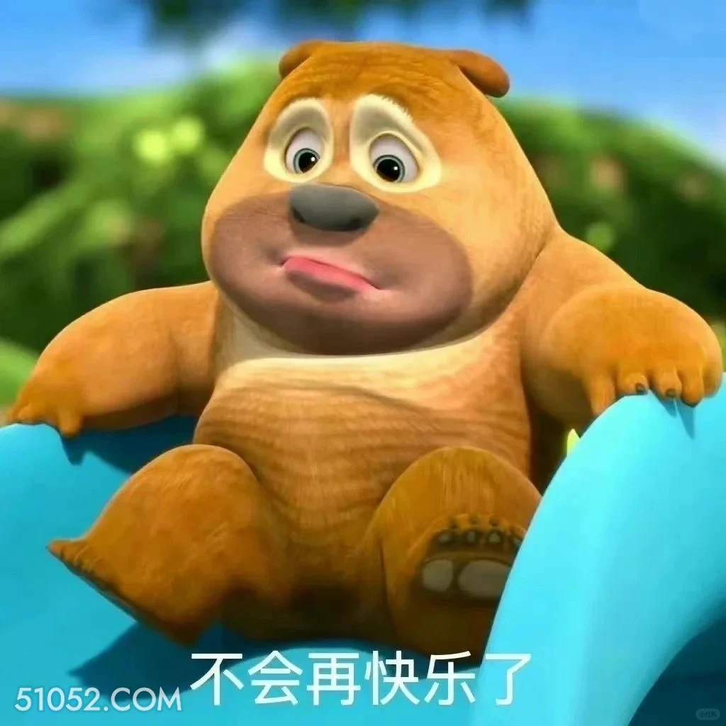 不会再快乐了 熊出没 动画片 熊大熊二 光头强 搞笑表情