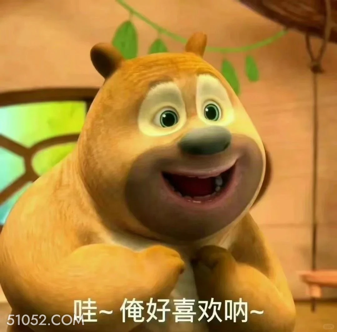 俺好喜欢 熊出没 动画片 熊大熊二 光头强 搞笑表情