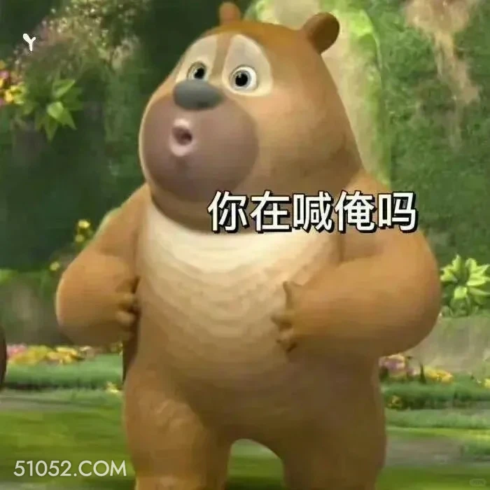 你在喊我吗 熊出没 动画片 熊大熊二 光头强 搞笑表情