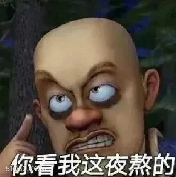 你看我这夜熬的 熊出没 动画片 熊大熊二 光头强 搞笑表情