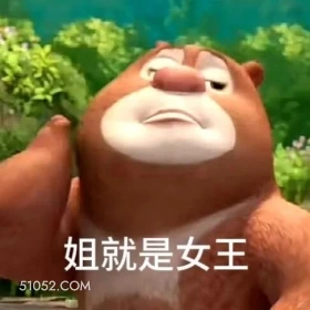姐就是女王 熊出没 动画片 熊大熊二 光头强 搞笑表情