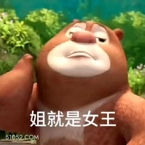 姐就是女王 熊出没 动画片 熊大熊二 光头强 搞笑表情