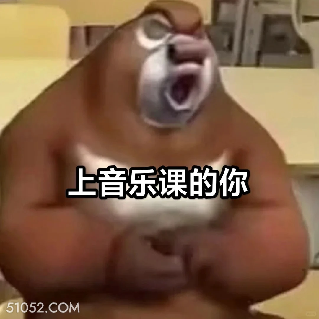 上音乐课的你 熊出没 动画片 熊大熊二 光头强 搞笑表情