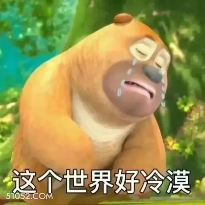 这个世界好冷漠 熊出没 动画片 熊大熊二 光头强 搞笑表情