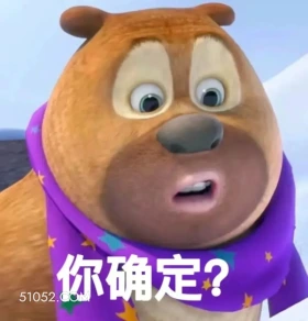 你确定？ 熊出没 动画片 熊大熊二 光头强 搞笑表情
