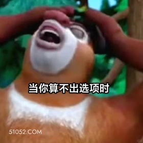 当你算不出选项时 熊出没 动画片 熊大熊二 光头强 搞笑表情