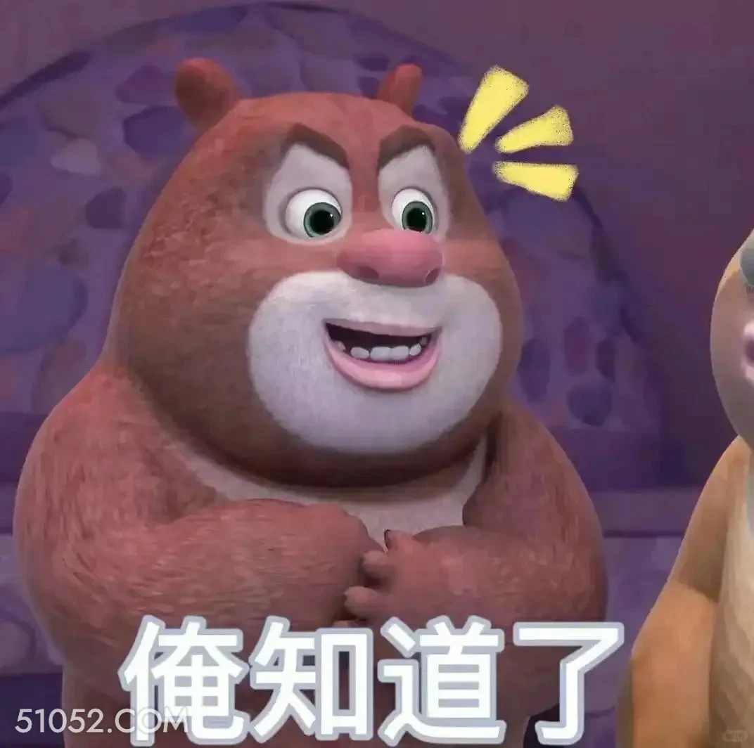 俺知道了 熊出没 动画片 熊大熊二 光头强 搞笑表情