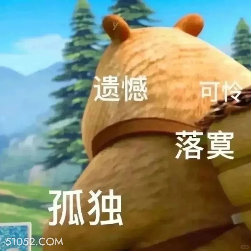 孤独 熊出没 动画片 熊大熊二 光头强 搞笑表情