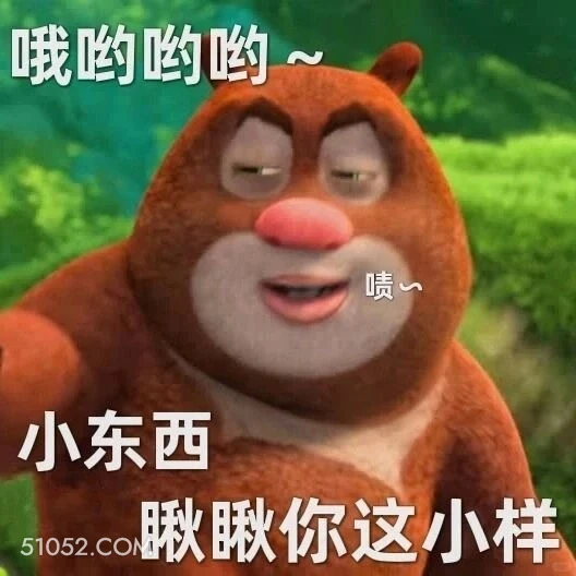 瞅你这小样 熊出没 动画片 熊大熊二 光头强 搞笑表情