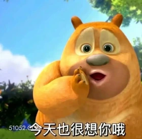 今天也很想你 熊出没 动画片 熊大熊二 光头强 搞笑表情