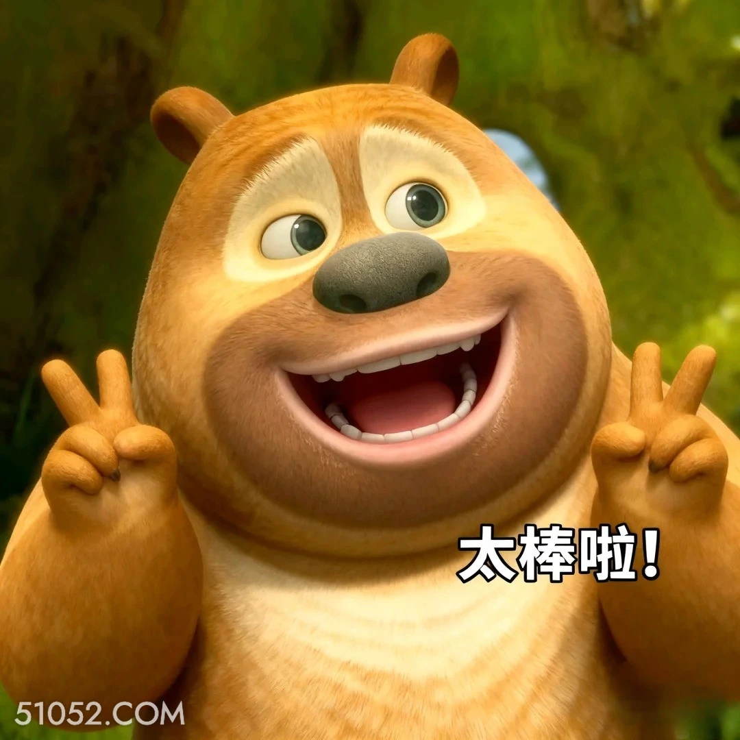 太棒啦 熊出没 动画片 熊大熊二 光头强 搞笑表情