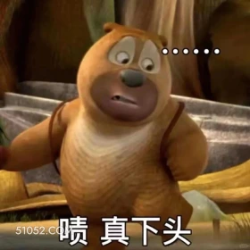 真下头 熊出没 动画片 熊大熊二 光头强 搞笑表情