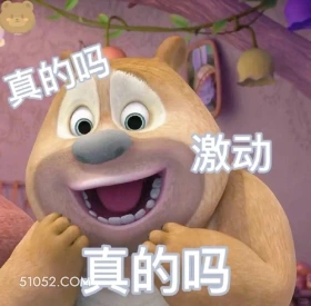 真的吗 熊出没 动画片 熊大熊二 光头强 搞笑表情