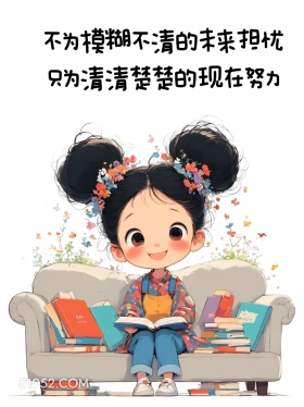 不为未来担忧，只为现在努力 小女孩 旺自己 力量感 治愈文案