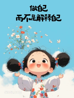 做自己而不是解释自己 小女孩 旺自己 力量感 治愈文案