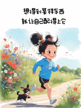 想得到就让自己配得上 小女孩 旺自己 力量感 治愈文案