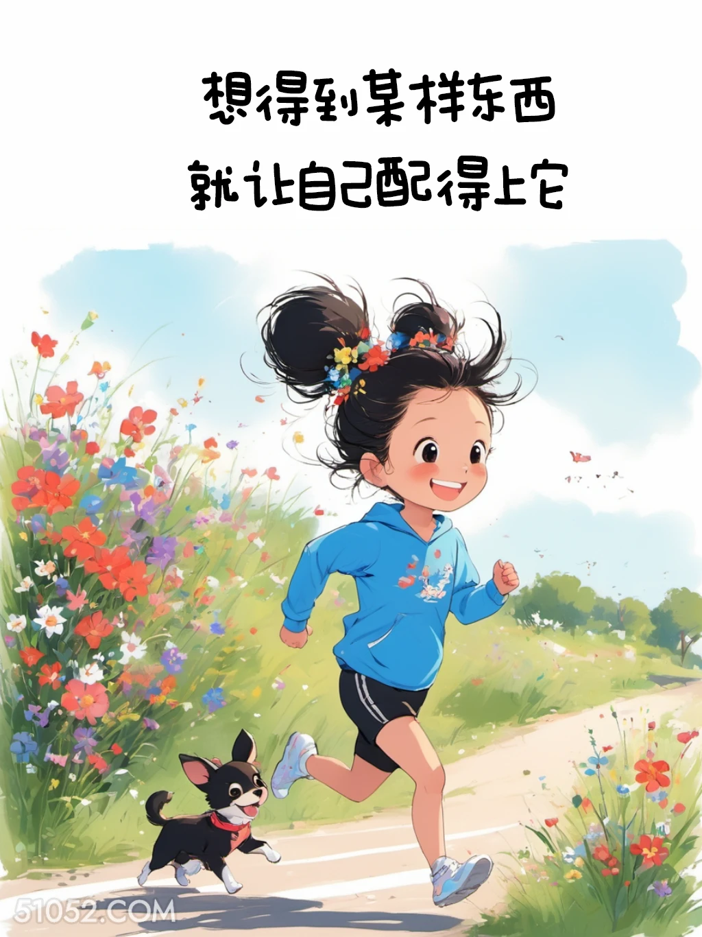 想得到就让自己配得上 小女孩 旺自己 力量感 治愈文案