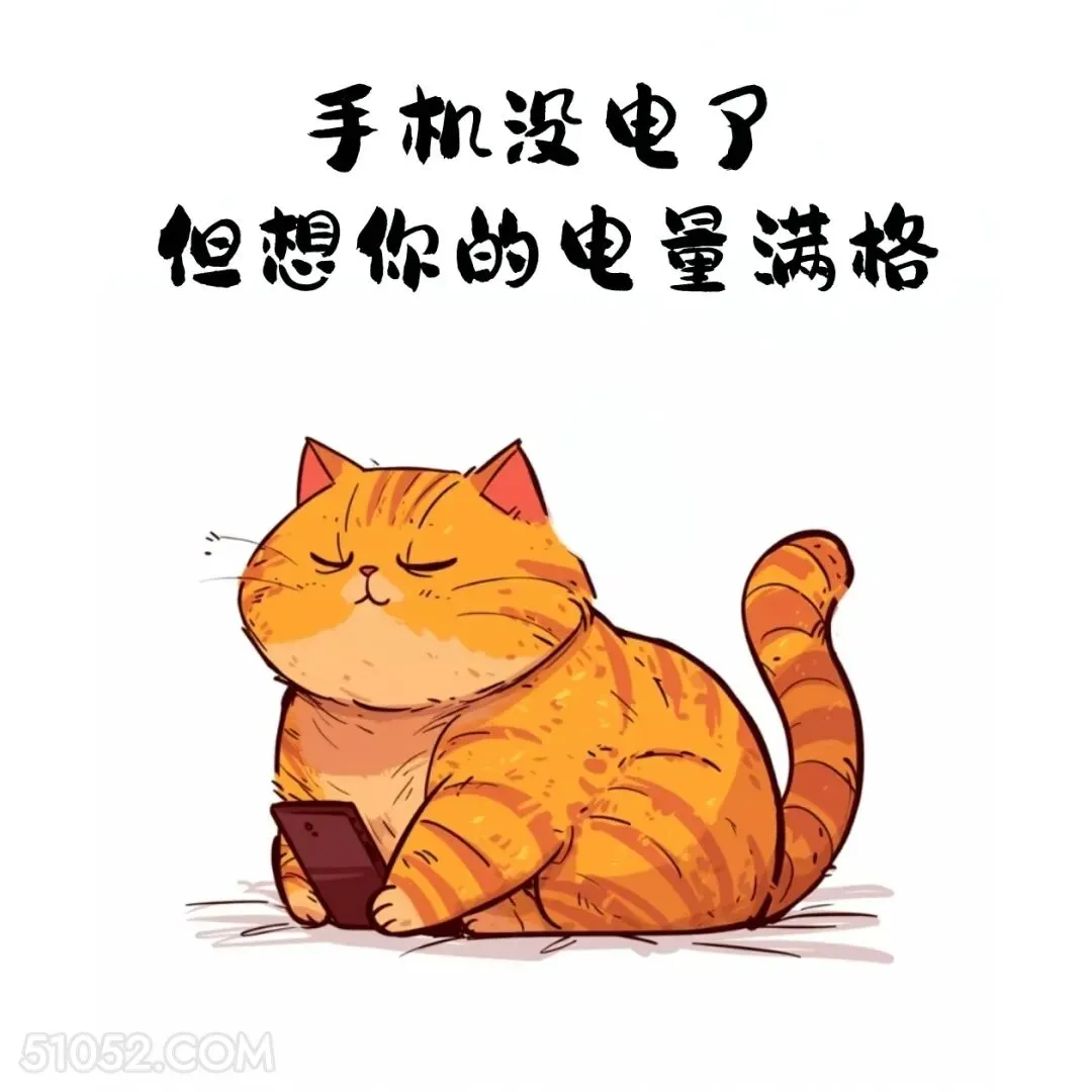 手机没电，但想你的电量满格 猫猫 撩汉 情侣日常