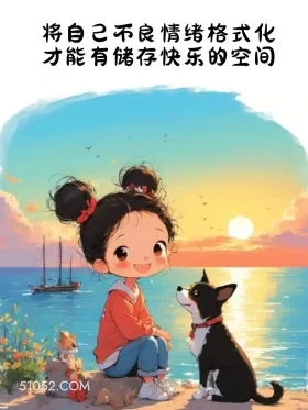 将不良情绪格式化 小女孩 旺自己 治愈文案