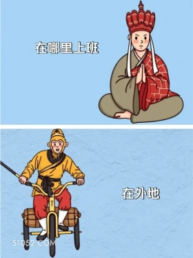 在哪里上班？外地 唐僧 孙悟空 已读乱回 搞笑文案