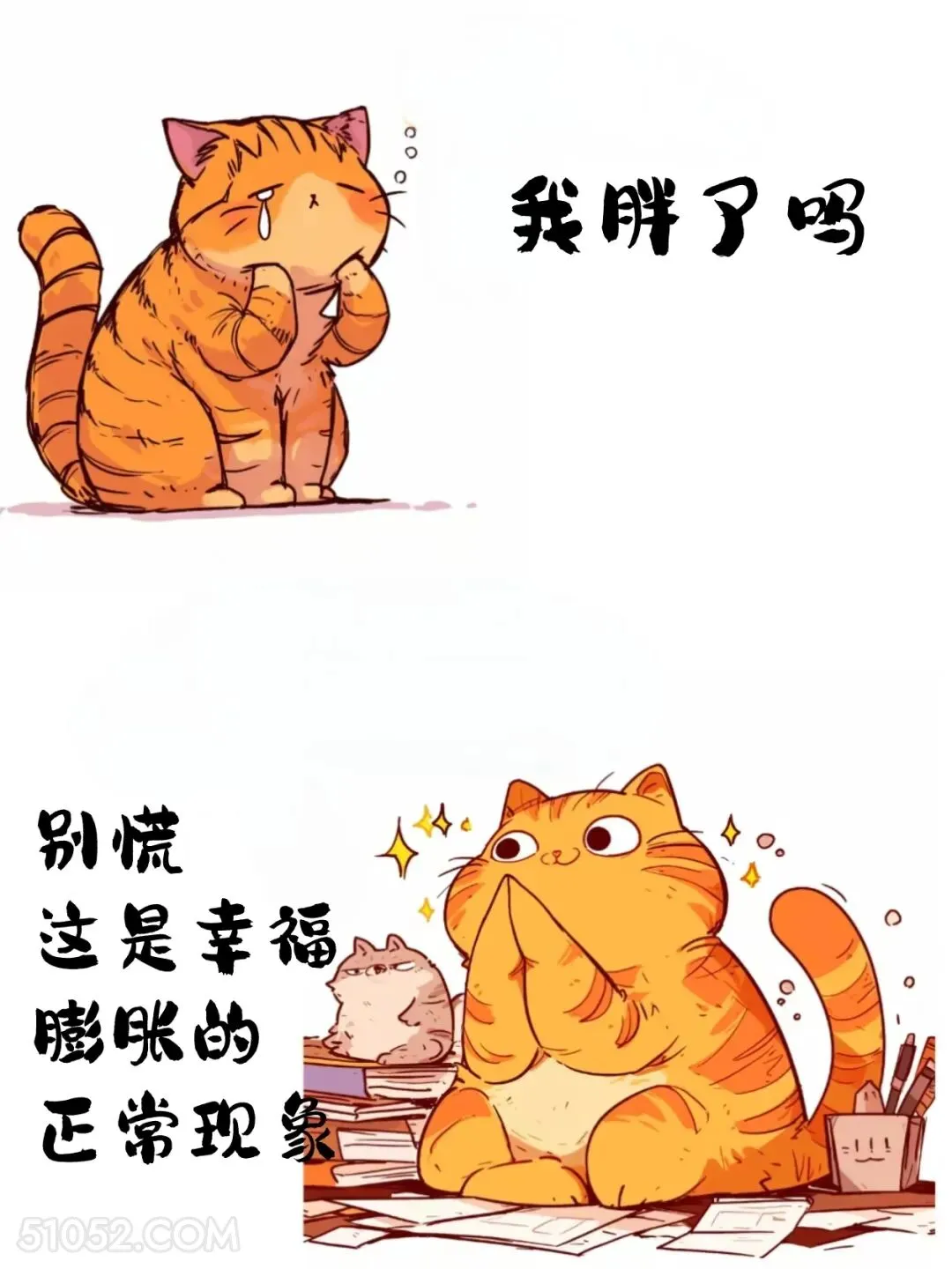 我胖了吗？别慌，这是幸福在膨胀 猫猫 已读乱回 笑死了 搞笑文案