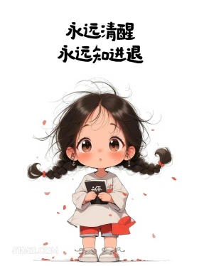 永远清醒知进退 小女孩 微信置顶 发朋友圈