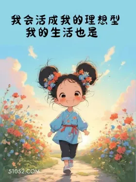 我会活成我的理想型 小女孩 旺自己 治愈文案