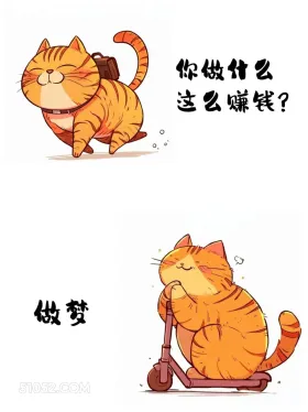 你做什么这么赚钱？做梦 猫猫 已读乱回 搞笑文案