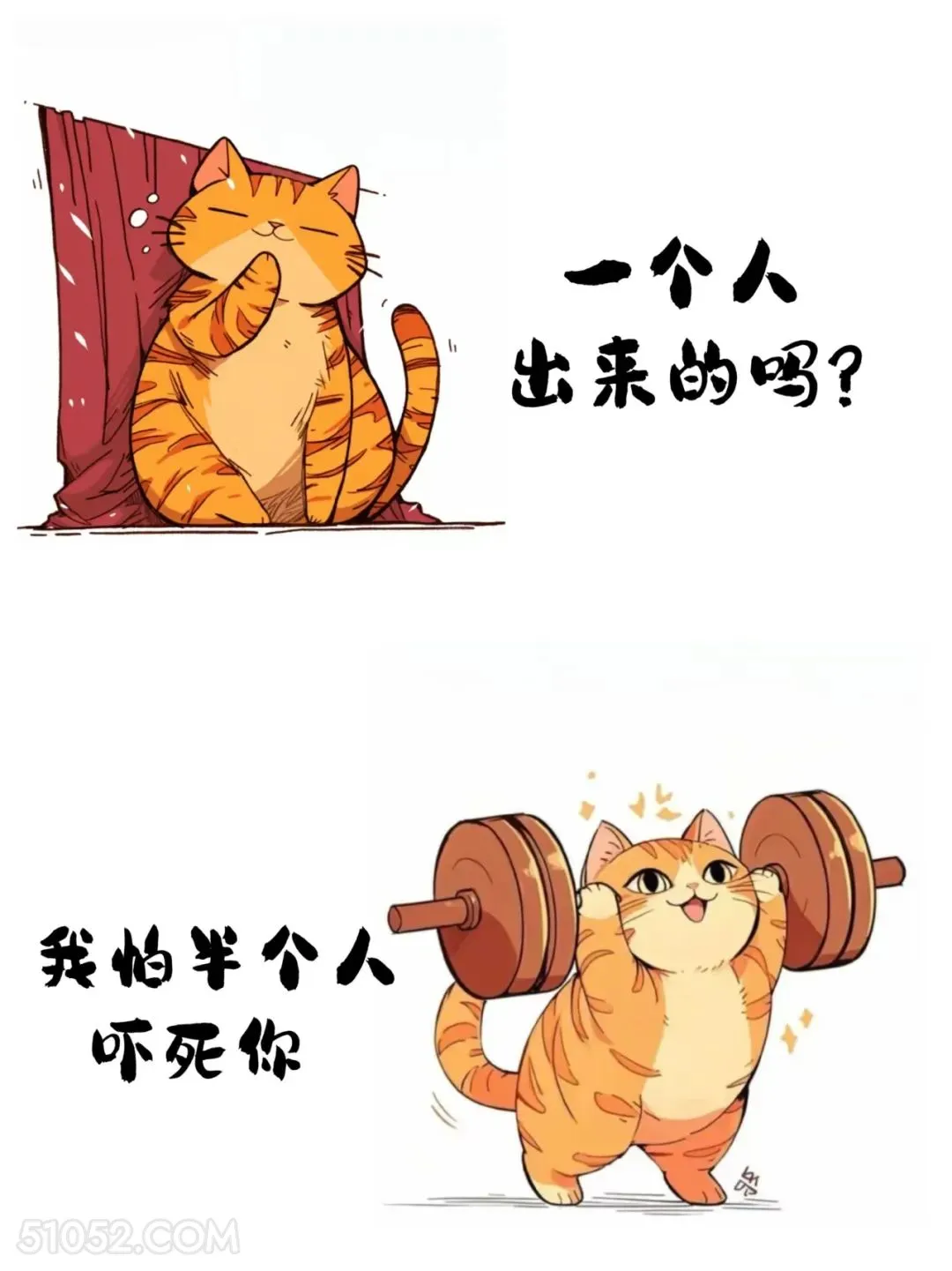 一个人出来的吗？我怕半个人吓死你 猫猫 已读乱回 搞笑文案
