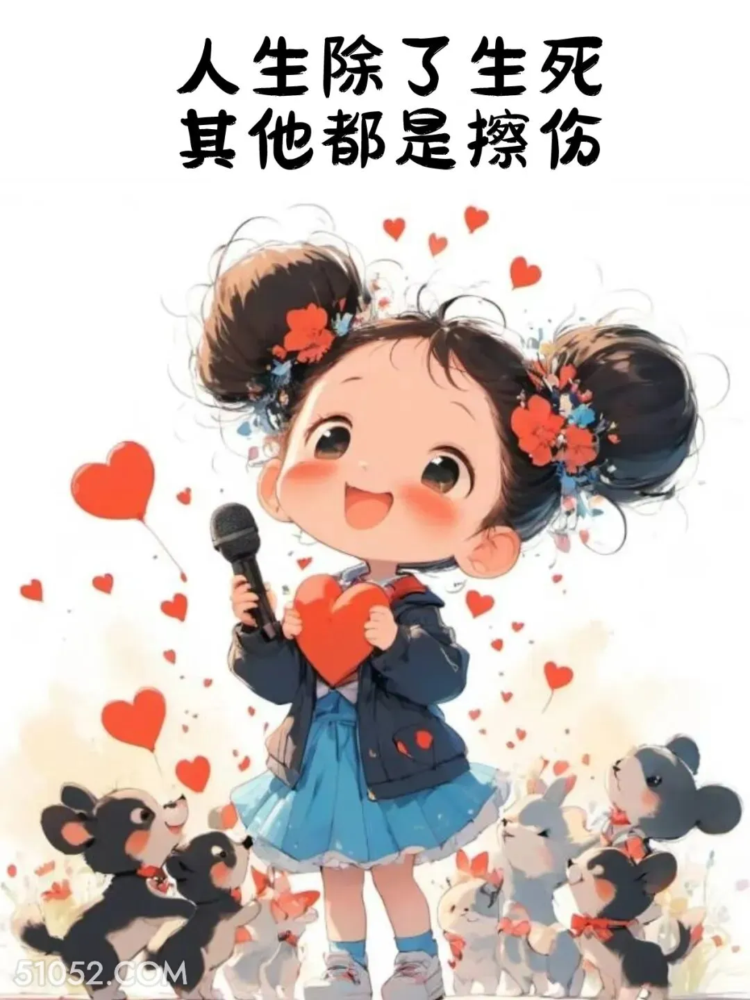 人生除了生死都是擦伤 小女孩 旺自己 治愈文案